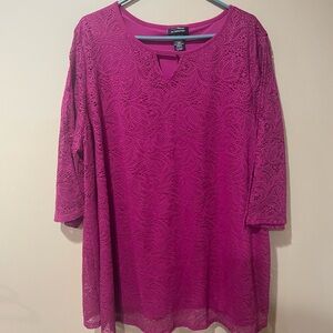 Catherines Fuchsia Lace Blouse